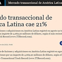 Mercado transaccional de Amrica Latina cae 21%